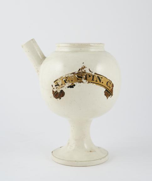 Creamware syrup jar, for unidentifiedd syrup, Wedgewood