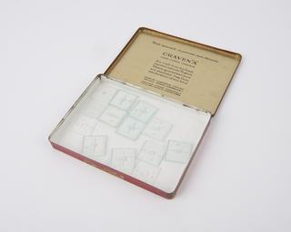 Tin containing square components
