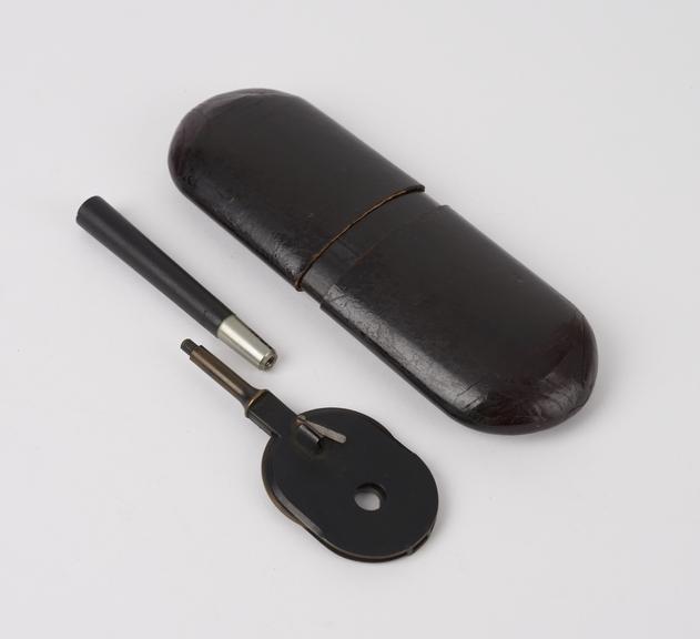 Ophthalmoscope in leather case, personal relic of N