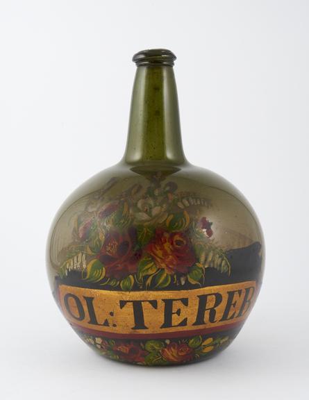 Carboy, originally contained turpentine oil, 1790 to 1860