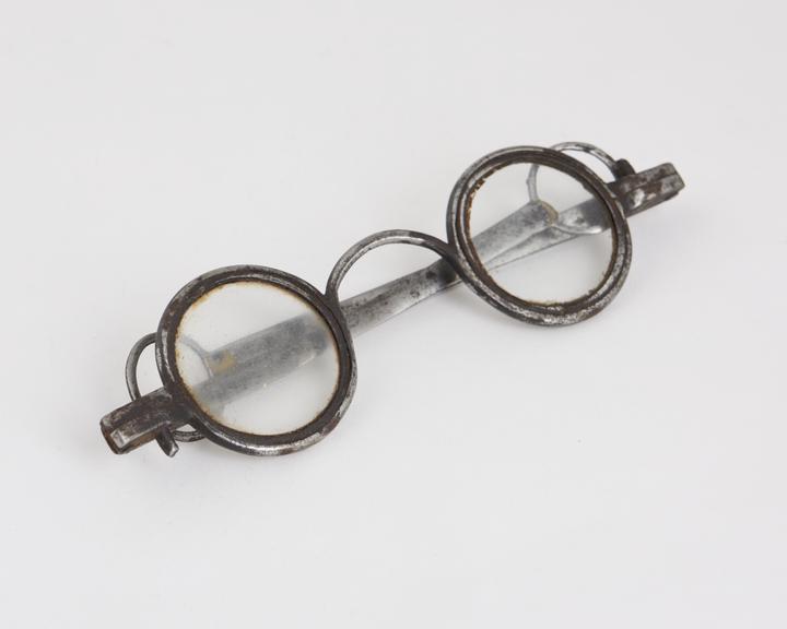 Straight spectacles, steel frame, English, 1750-1830