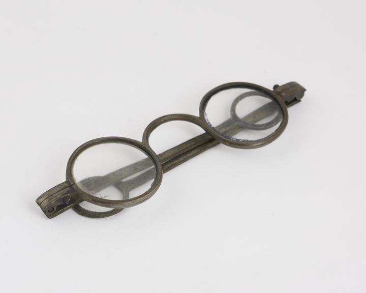 Straight spectacles, steel frame, English, 1790-1870