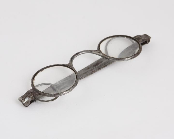 Straight spectacles, steel frame, English, 1760-1850