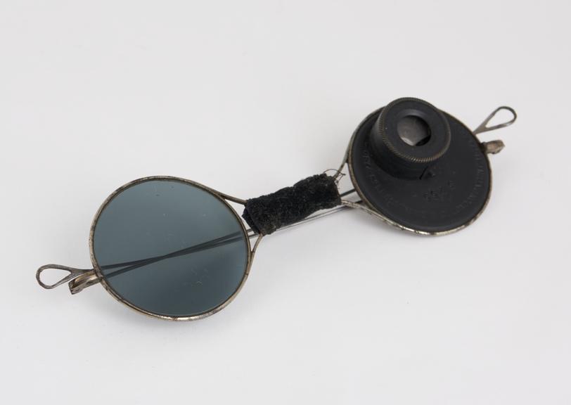 Shooting spectacles steel wire, reversible, straight arms