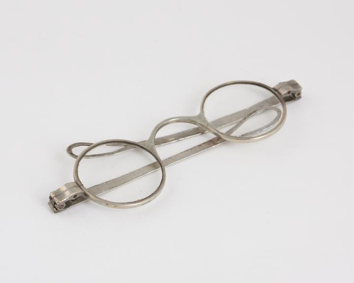 Straight spectacles, silver, hallmarked, Birmingham, 1809