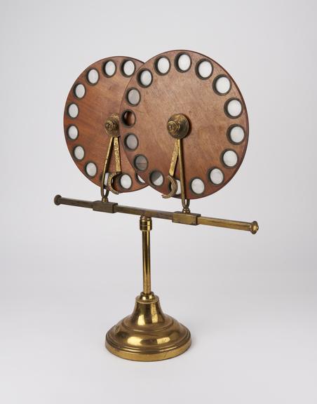 Double optometer, on stand, patented by Davidson