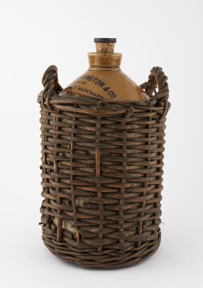 Late C19 or early C20 English wine carboy from the Isle of White