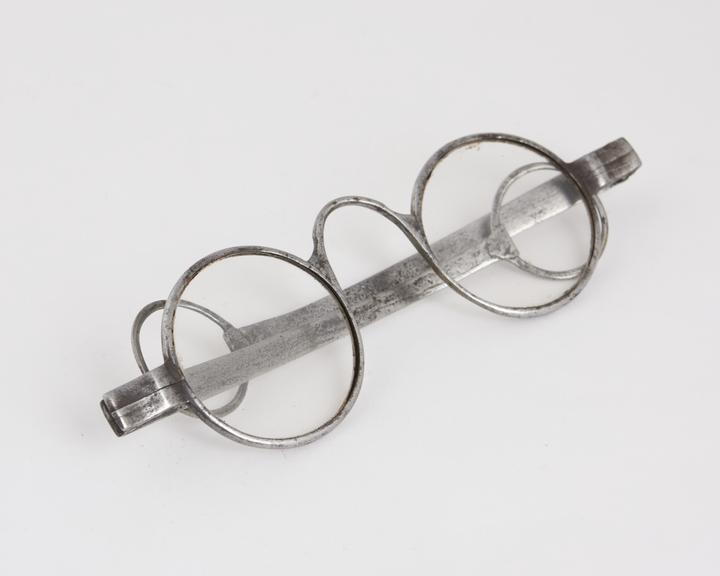 Straight spectacles, steel frame, English, 1750-1830