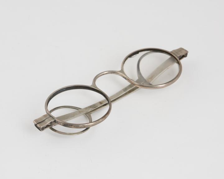 Straight spectacles, silver, hallmarked, assayed, 1790, London