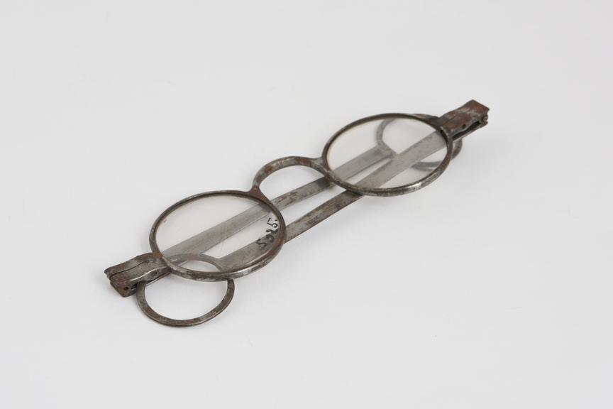 Straight spectacles, steel frame, English, 1750-1830