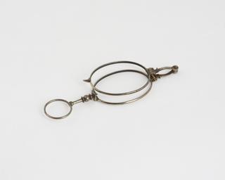 Hand folding spectacles, steel, English, 1801-1850