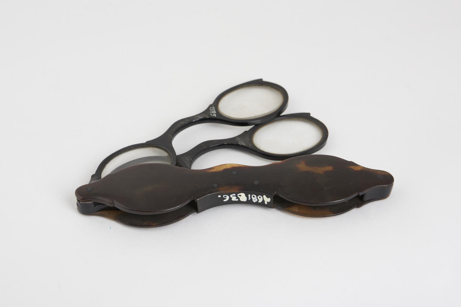Moveable Spectacles Hand folding spectacles with double set of framed lenses | Science ...