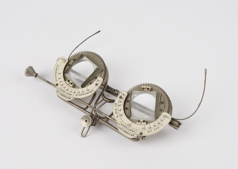 Pair of spectacles for assessing squint, by C.W