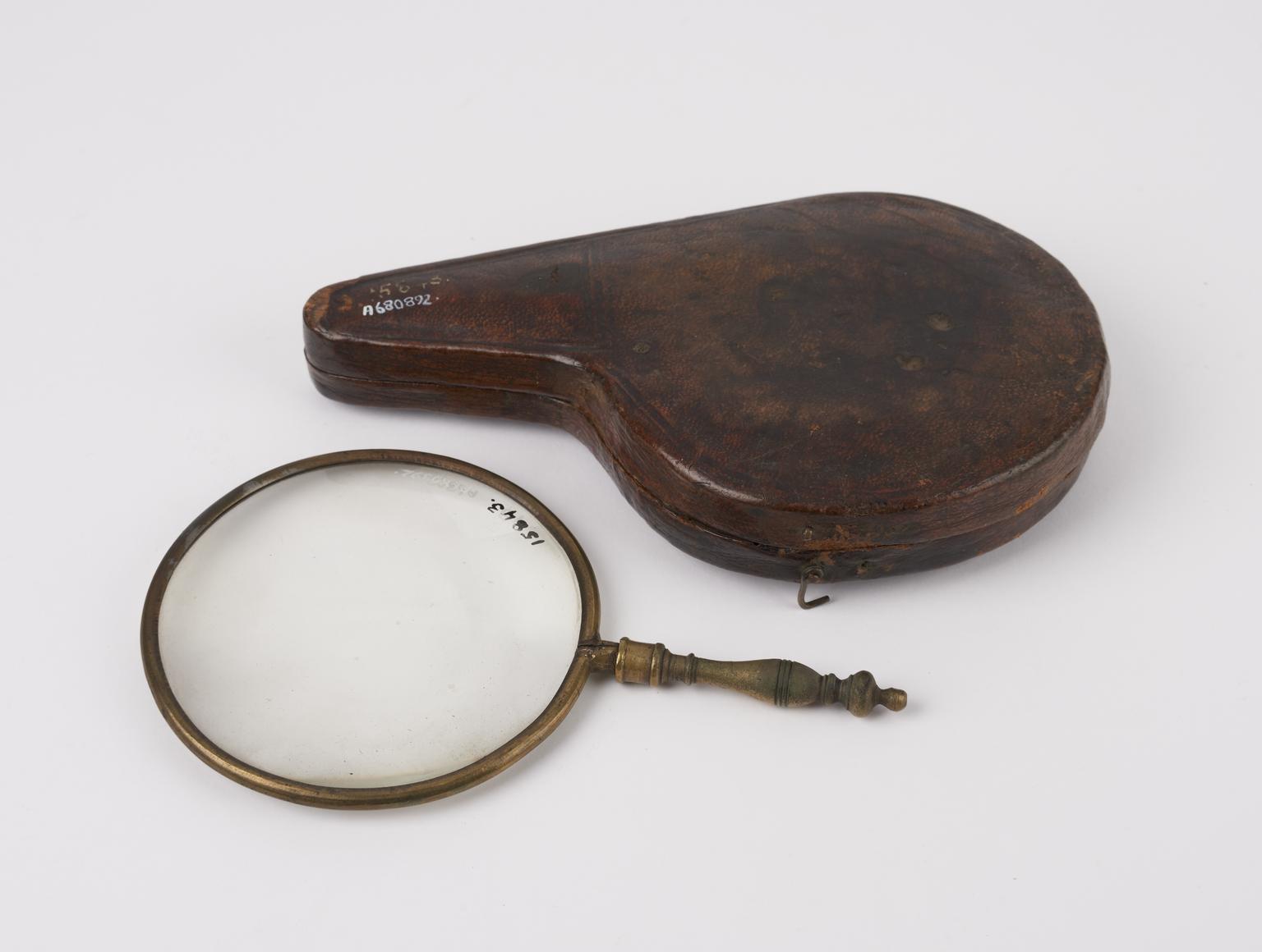 Magnifying glass with brass frame and handle | Science Museum Group ...