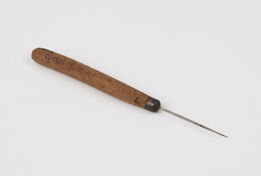 Ophthalmic needle, steel and cork, 1880-1920, British