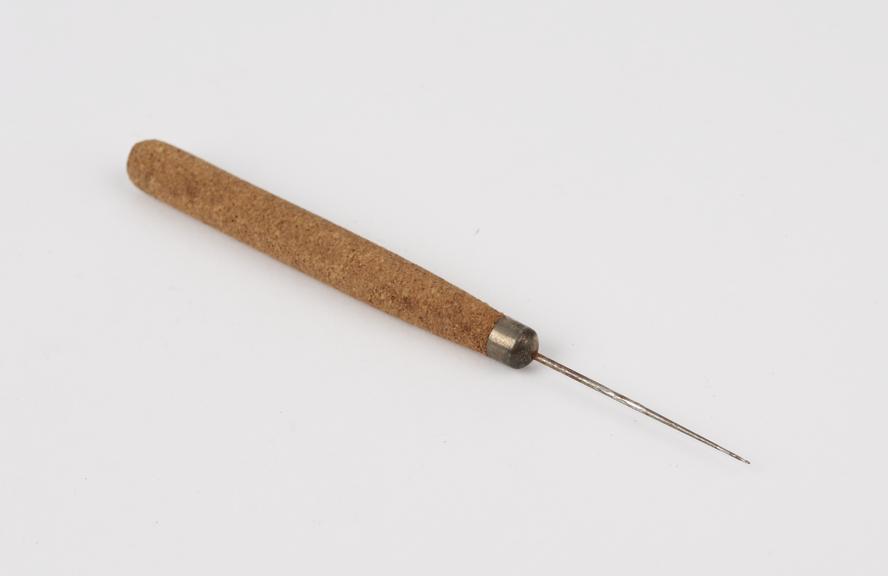 Ophthalmic needle, steel and cork, 1880-1920, British