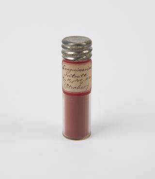 Glass tube with metal cap
