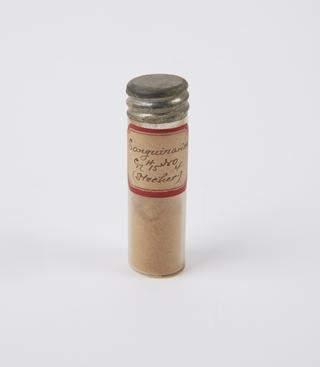 Glass tube with metal cap