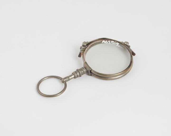 Hand folding spectacles, silver(?), English, 1820-1880