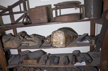 Packet, tied to wood lid, addressed “James Watt, Harper hill