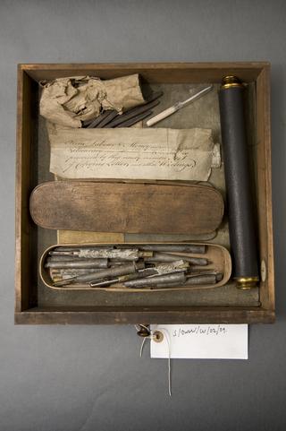 Box labelled: “Flute tools and valves of circular engine”