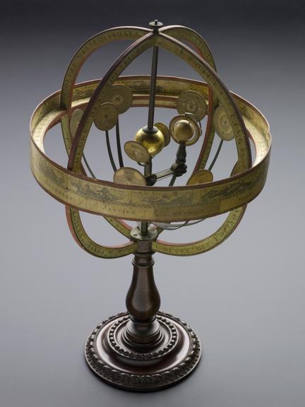 Copernican armillary sphere from set of two armillary spheres and a ...