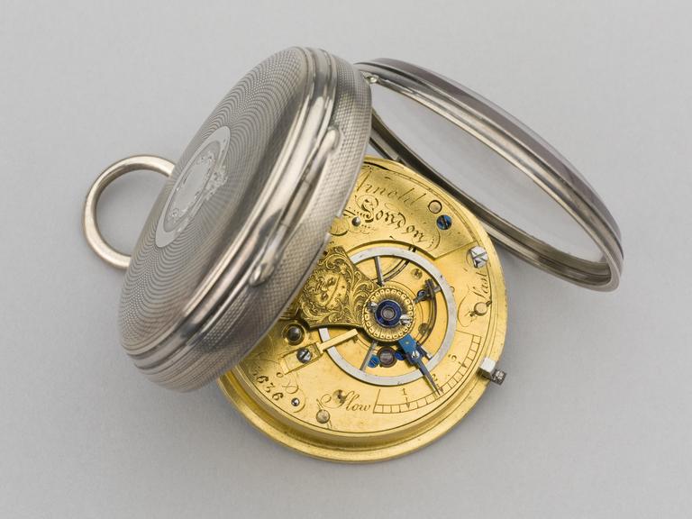 Cylinder watch in silver case by Jno. R. Arnold, London, no