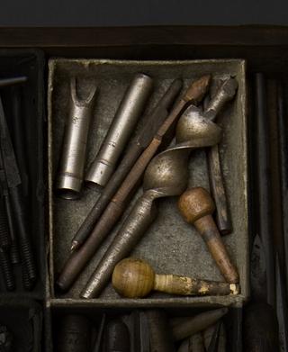 Piece of polished steel tubing