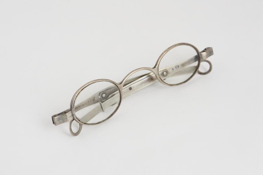 Extending spectacles, silver, marked J.C