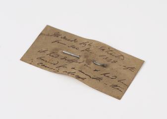 Lachrymal style attached to card