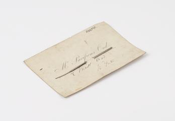 Lachrymal style attached to card