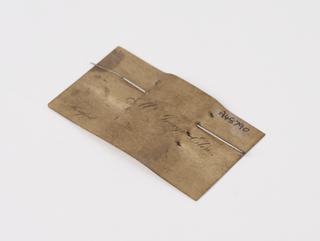 Lachrymal style attached to card