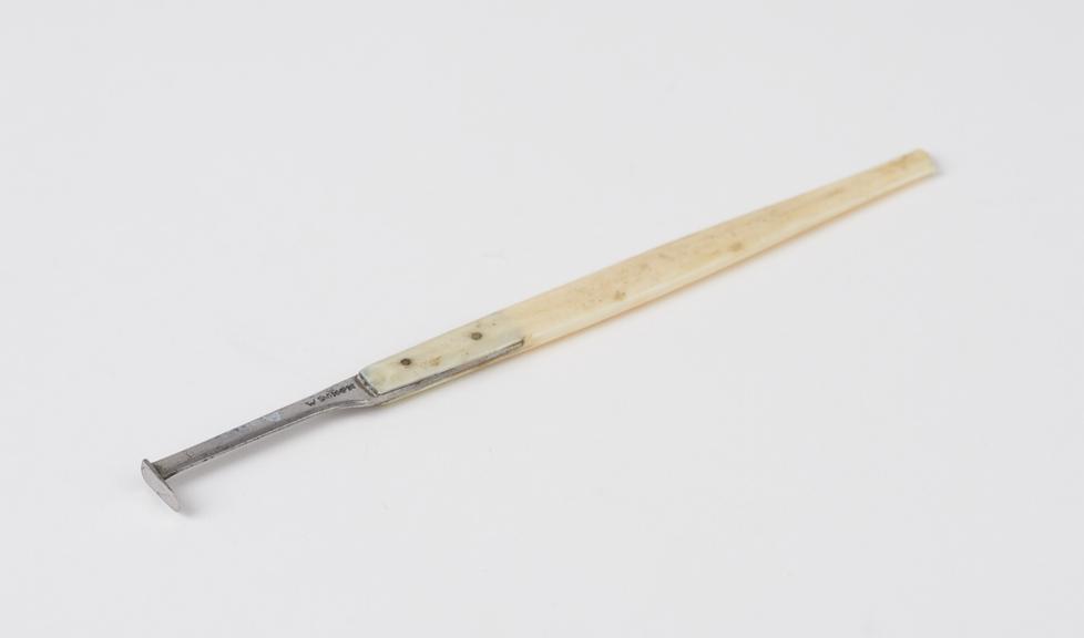 Ophthalmic knife, steel and ivory, by W