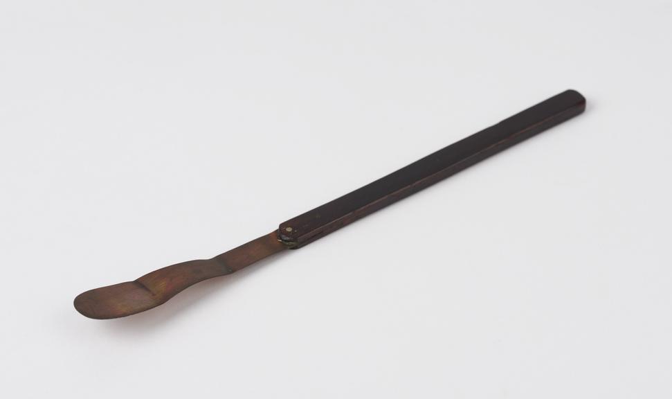 Spatula(?), copper and ebony, 19th century