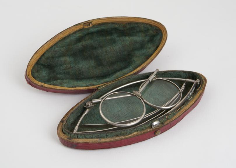 Adams headband spectacles, turnpin, silver, dated 1796, by I.P