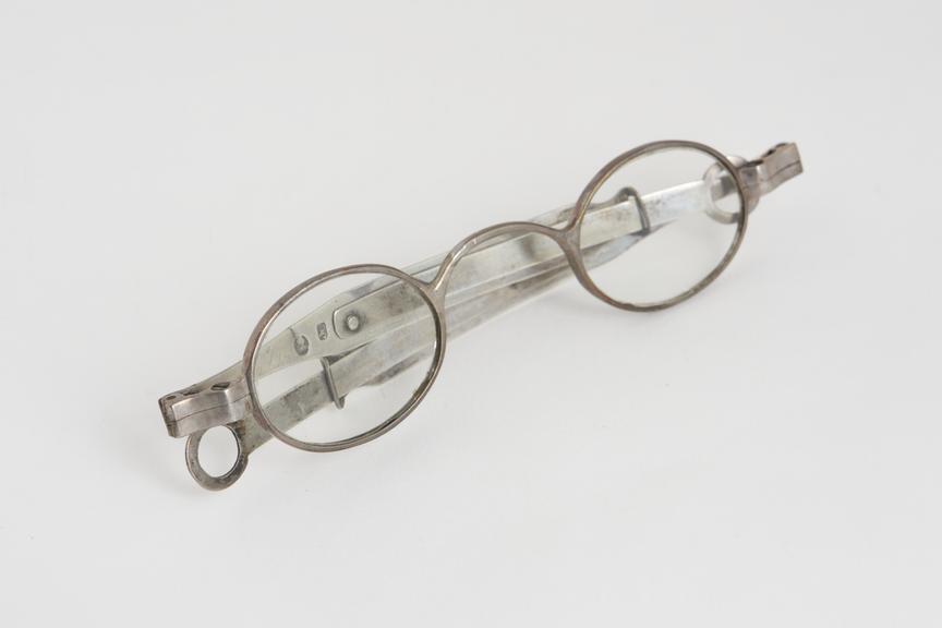 Extending spectacles, silver, marked J.C