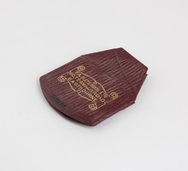 Open end spectacle case, for folding spectacles, leather