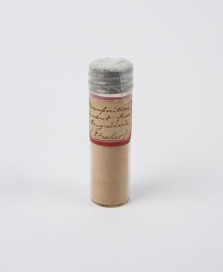 Glass tube with metal cap