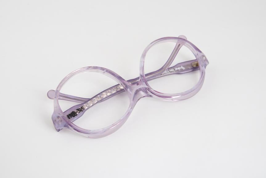 Blue plastic spectacle frames, signed Diane von Furstenberg