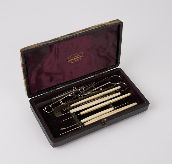 Ophthalmic instrument set, cased, by Argyle Co