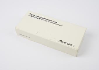 Sterile evacuated elution vials