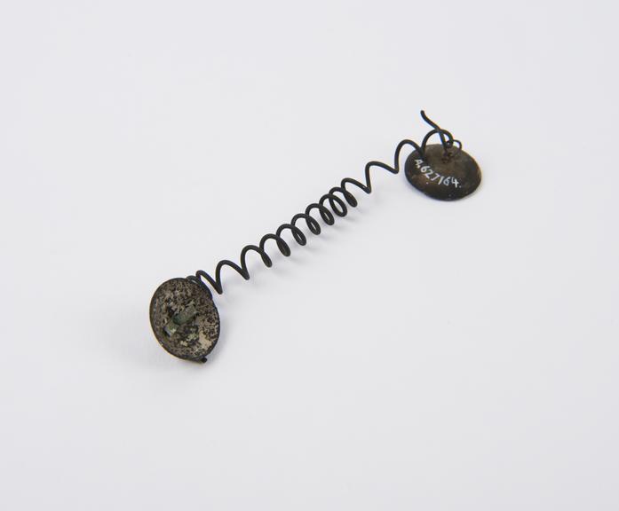 Electrodes, two, from X-ray tube, European, 1895-1920