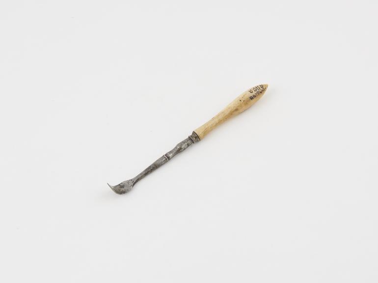 Dentistry descaler, steel with ivory handle, English or French