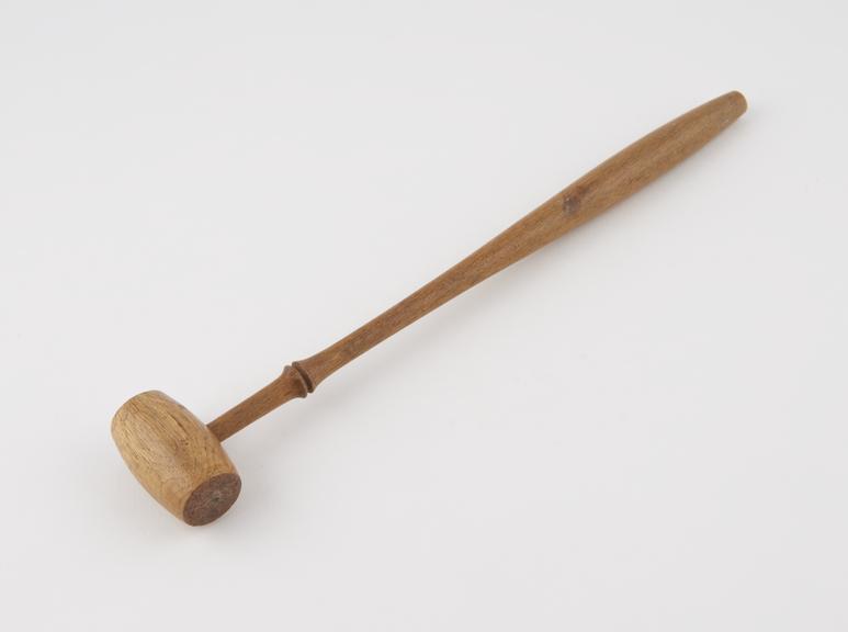 Plugging mallet, wood, European, 1920-1940