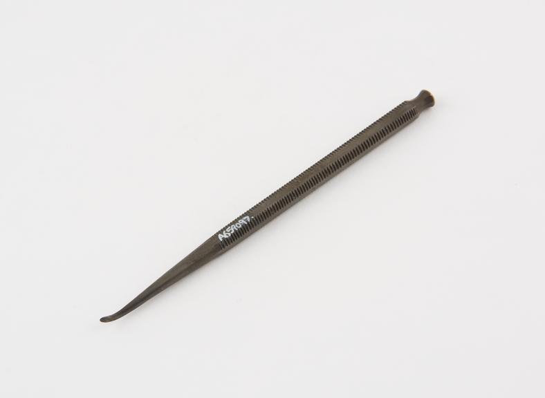 Dental cutting instrument, steel, probably English, 1860-1890