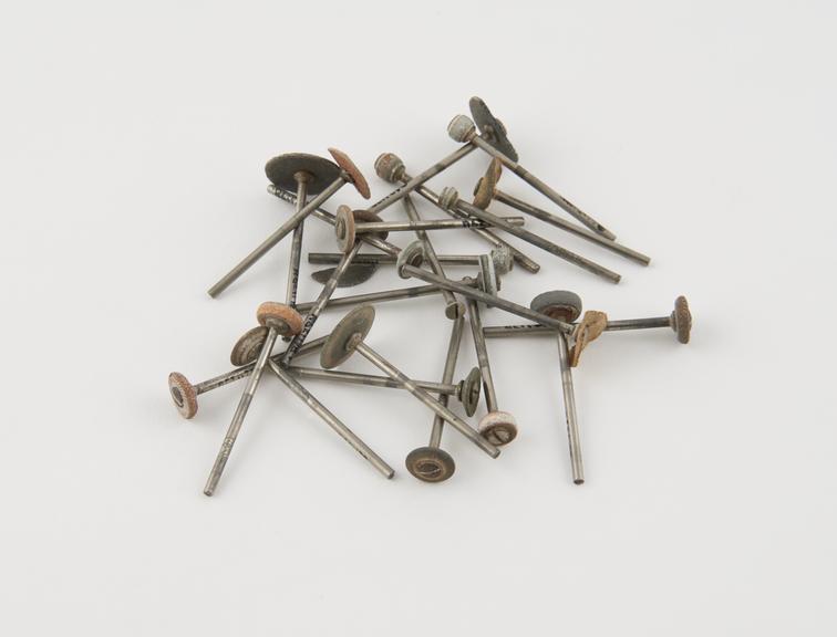 23 mounted abrasives, for straight handpiece, probably English