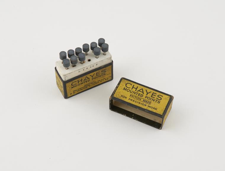 Box of Chayes mounted points, cylindrical