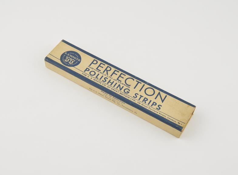 Box of Perfection' linen polishing strips, by the S.S. White Co