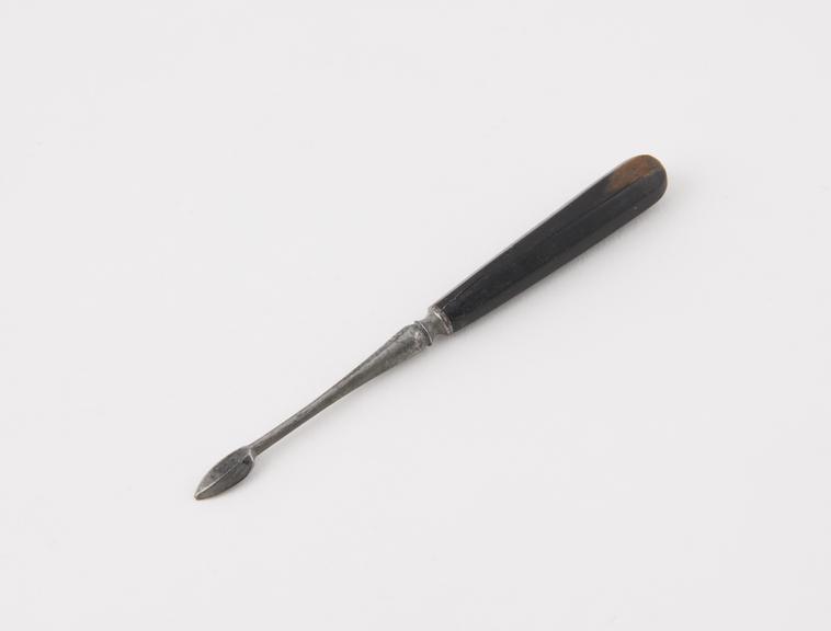 Dental descaler, steel with ebony handle, probably English