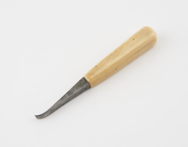 Dental descaler (?), steel with ivory handle, by Ward, England